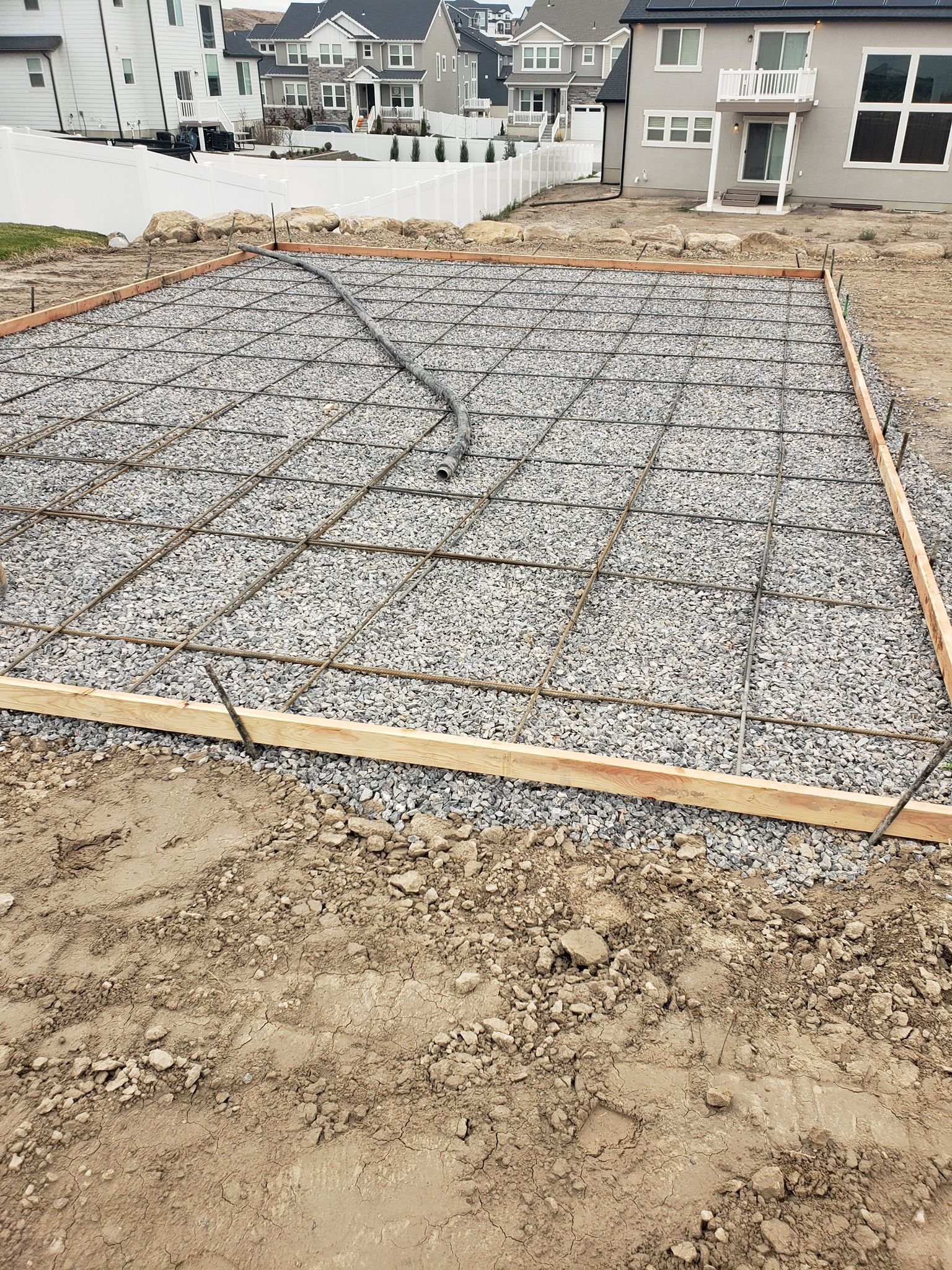 Patino Landscaping Utah preparing for flat concrete work